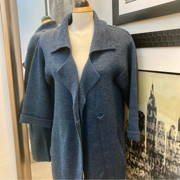 Cliche zip front wool blend knit cardigan - Picture 5 of 12